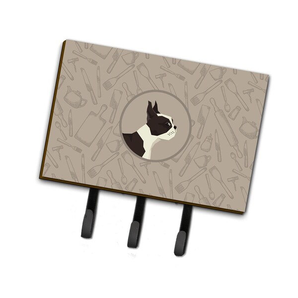 Carolines Treasures Boston Terrier in the Kitchen Leash or Key Holder CK2172TH68 - main